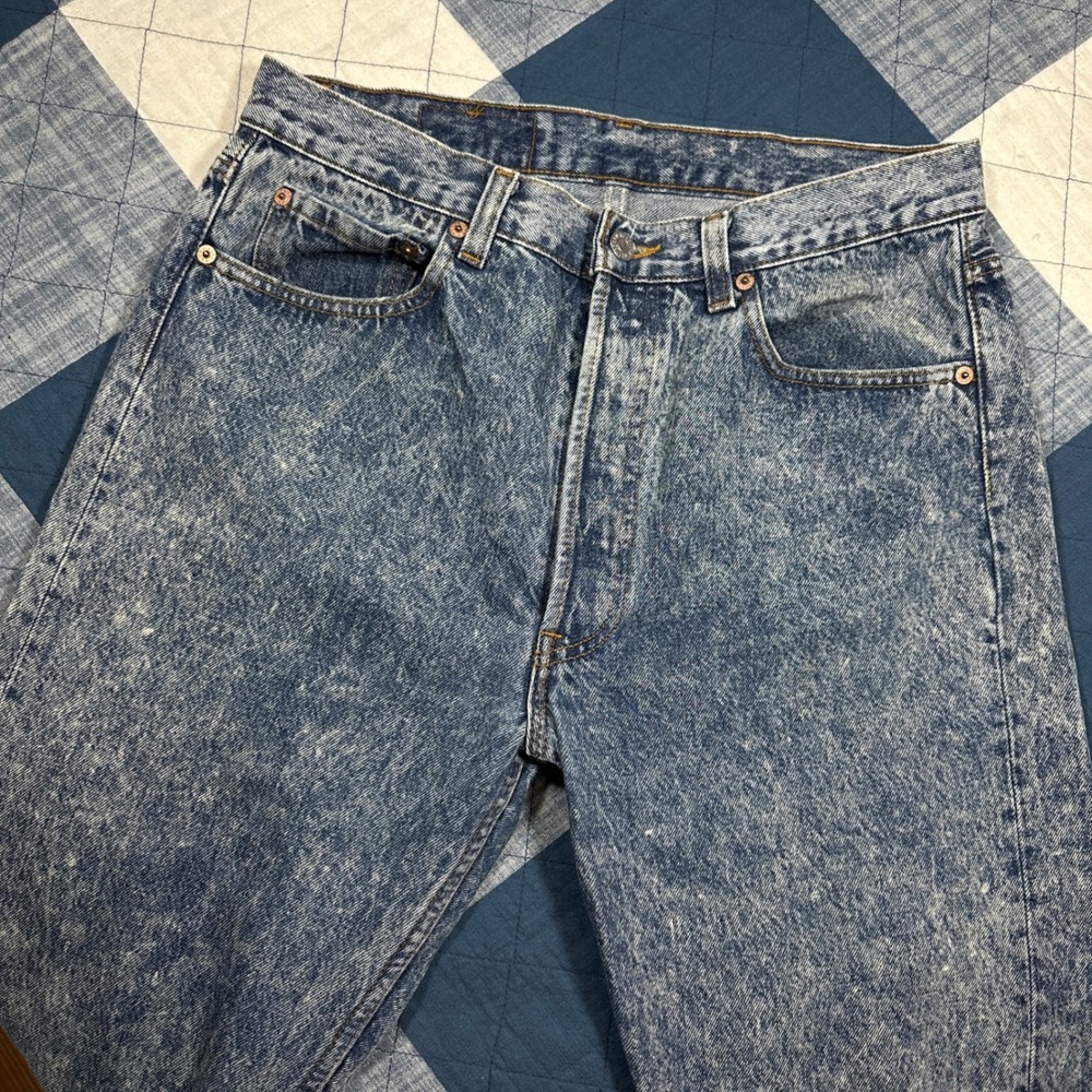 VTG 80s Levi's 501 Jeans *32x28.5 Acid Stone Wash Button Fly USA Rare Grunge Men - Picture 4 of 11